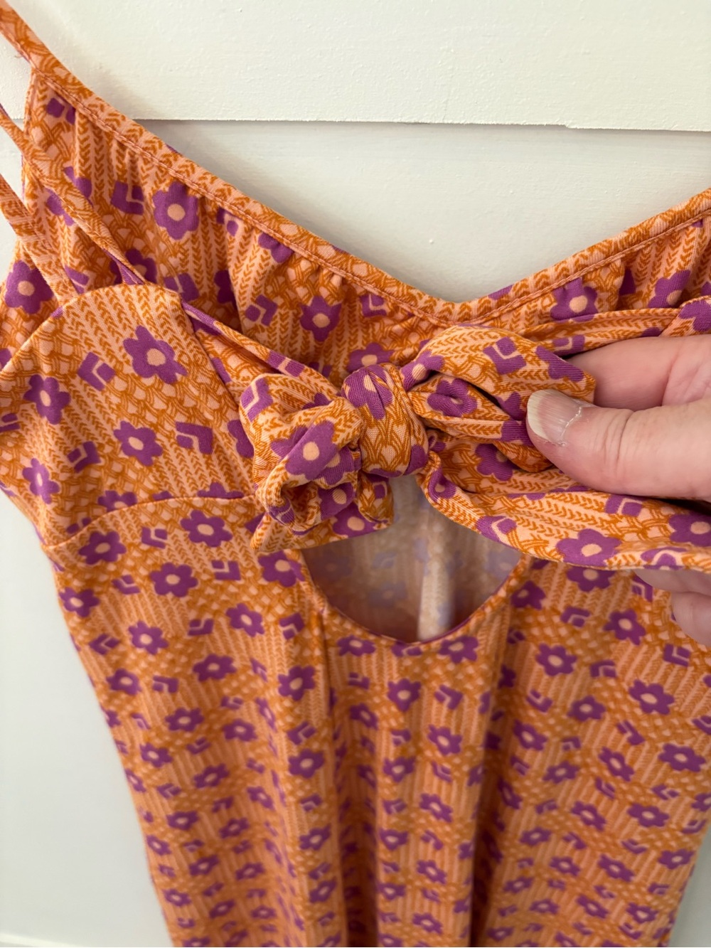 UO Orange Floral Arna Midi Slip Dress. Size XS. - Picture 6 of 14